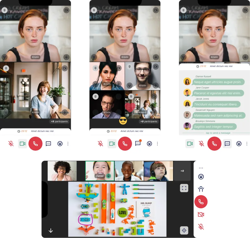 Live session interface