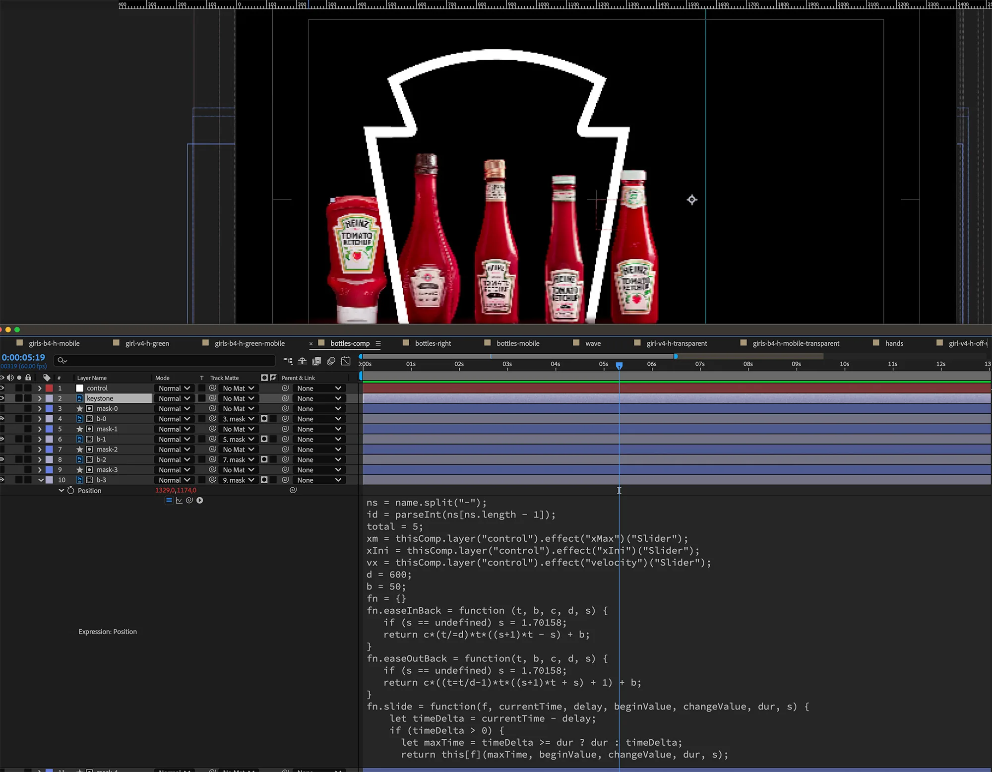 After Effects Expressions generating the animation with code and math